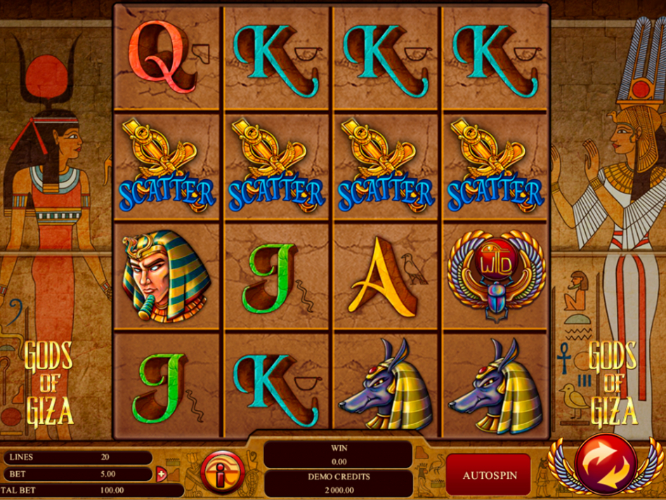 Gods of Giza – ключевой игровой аппарат Sol Casino
