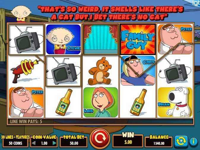 Веселый игровой аппарат Family Guy от Вулкан