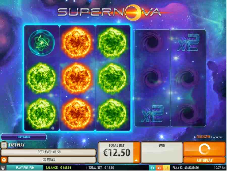 Информация об игровом слоте Supernova